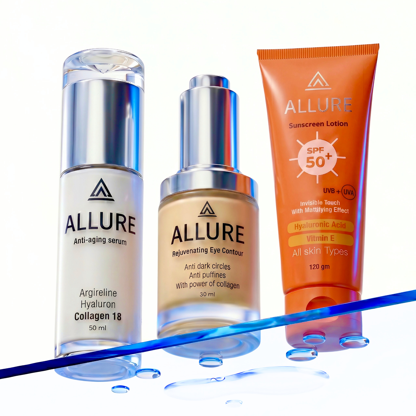 Argireline Hyaluron Serum + Eye Contour Serum + Sunscreen