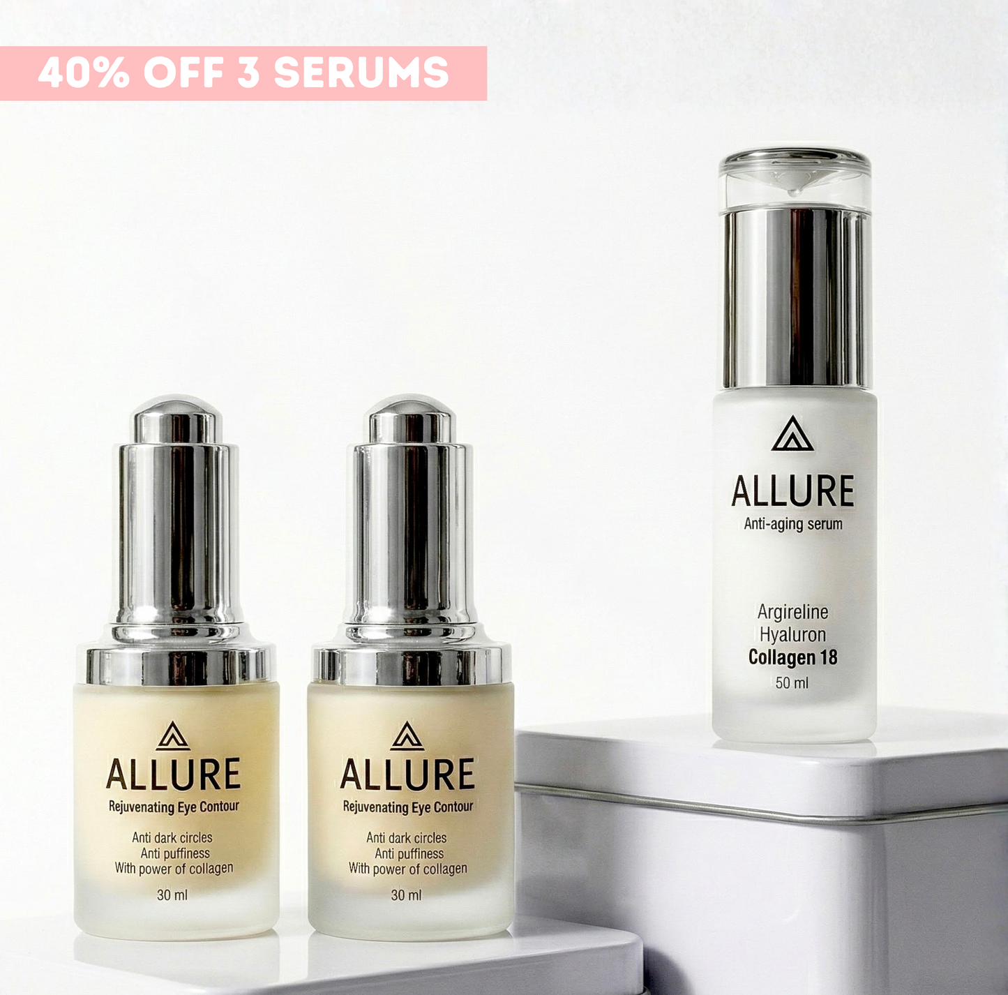 2 Eye Contour Serums + 1 Argireline-Hyaluron Serum